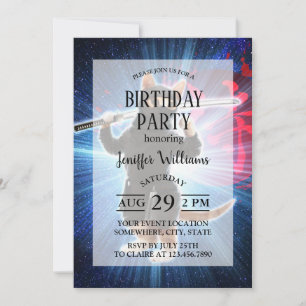 Ninja Katze im Weltraum. Einladung