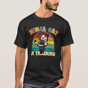 Ninja Katze in der Ausbildung von Kindern Niedlich T-Shirt