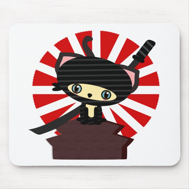 ninja Katze kawaii Mousepad (Vorne)