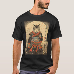 Ninja-Katze-Samurai-Schwert-Miau-Krieger T-Shirt