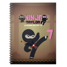 NINJA Kicking it Karate Warrior Pink Black