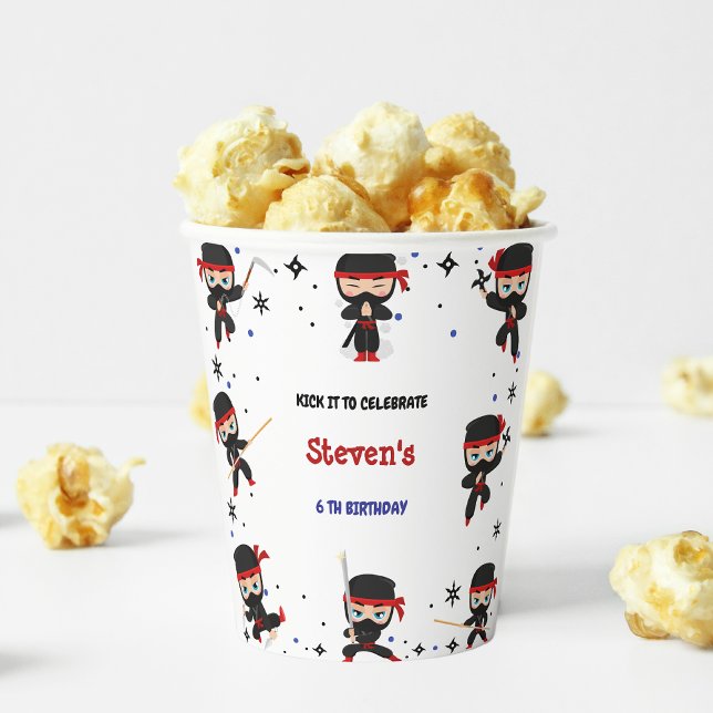 Ninja-Kindergeburtstag Pappbecher (Von Creator hochgeladen)