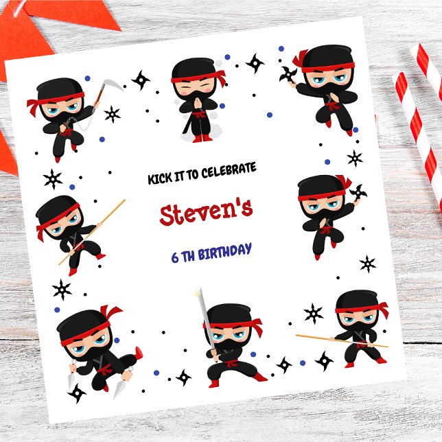 Ninja-Kindergeburtstag Serviette (Von Creator hochgeladen)