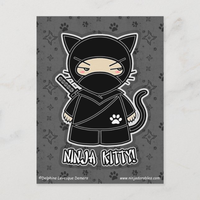 Ninja Kitty ! Carte postale (Devant)