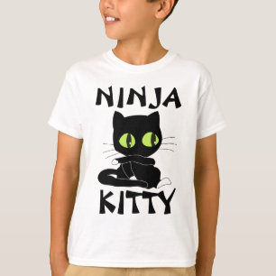 NINJA KITTY lustige Cat KIDS BOYS T - Shirt