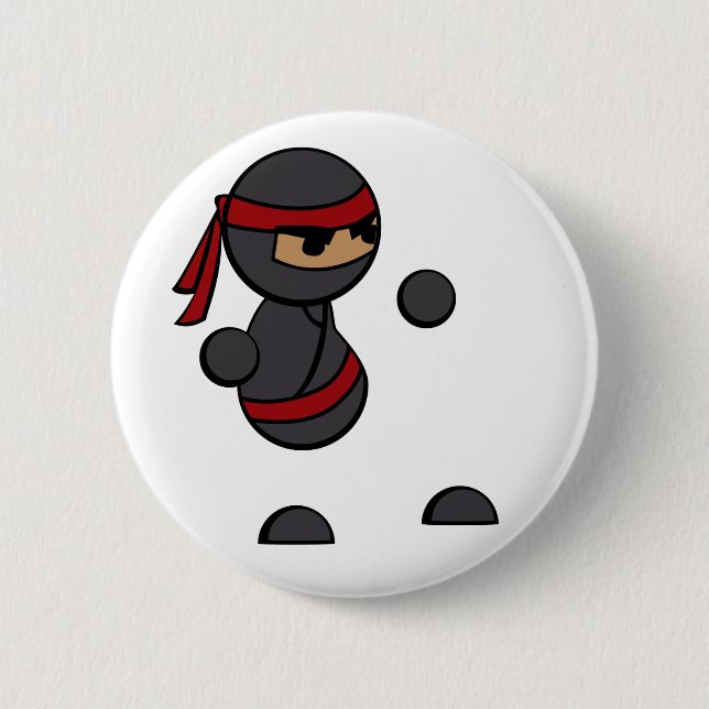 Ninja Knopf Button (Vorderseite)