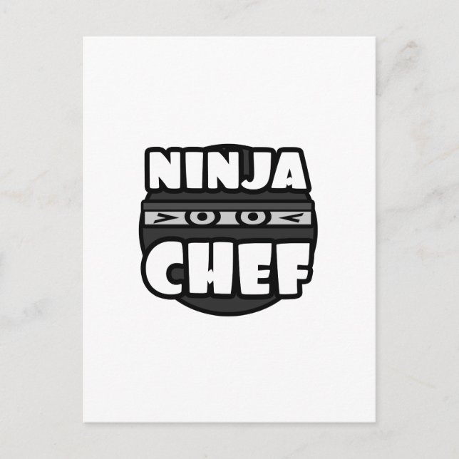 Ninja Koch Postkarte (Vorderseite)