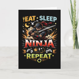 Ninja-Lebensschleife Feiertagskarte