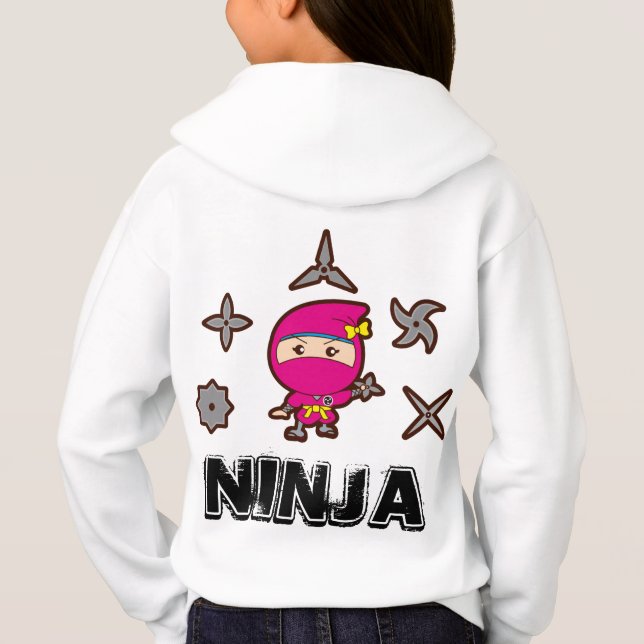 Ninja Mädchen Hoodie (Rückseite)