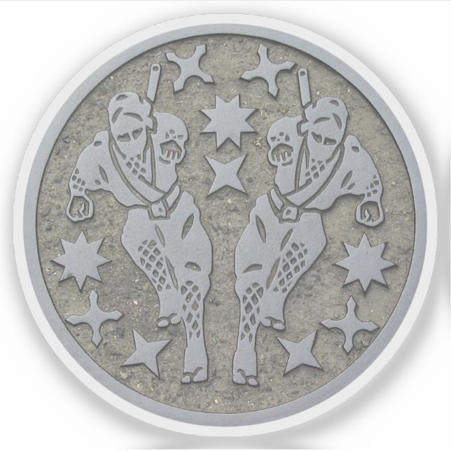 Ninja Manhole Aufkleber (Vorderseite)