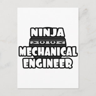 Ninja Mechanischer Ingenieur Postkarte
