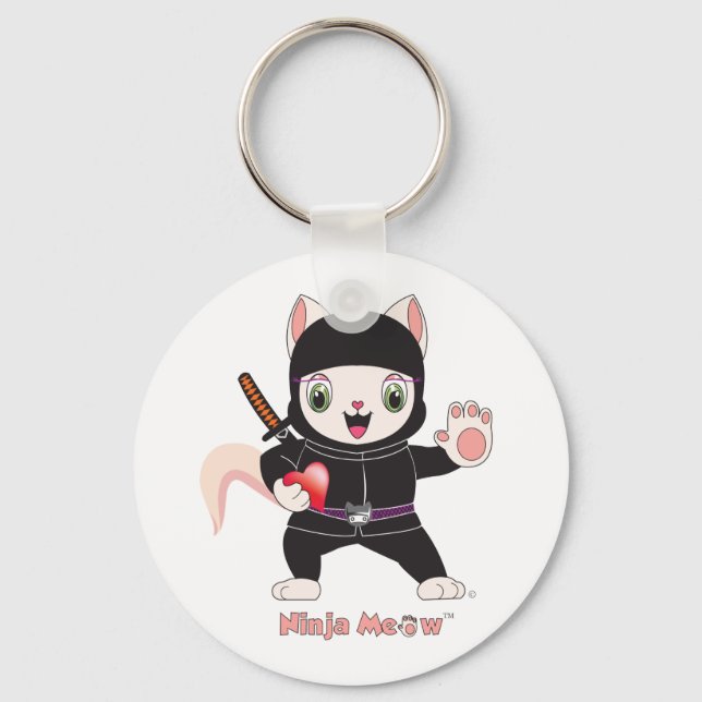 Ninja MEOW™ Schlüsselanhänger (Vorderseite)