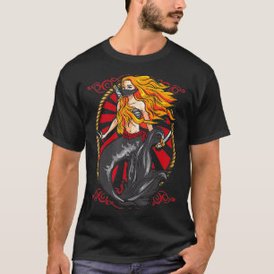 Ninja Mermaid Cool Shinobi Mercenary Warrip Grap T-Shirt