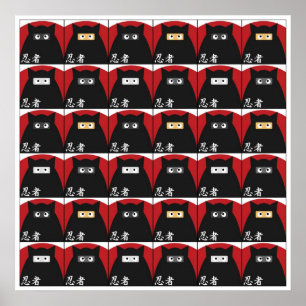 Ninja Miezekatze-Druck groß Poster