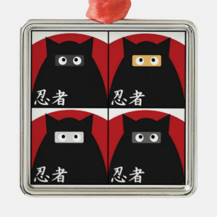 Ninja Miezekatze-Verzierung Ornament Aus Metall