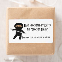 Ninja mit Crochet Hook Labels