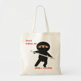 Ninja mit Häkelarbeit-Haken-Tasche Tragetasche
