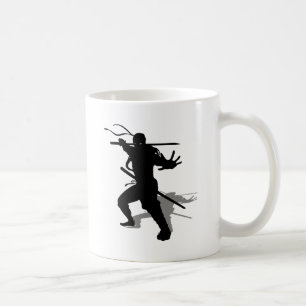 Ninja mit Schatten Kaffeetasse