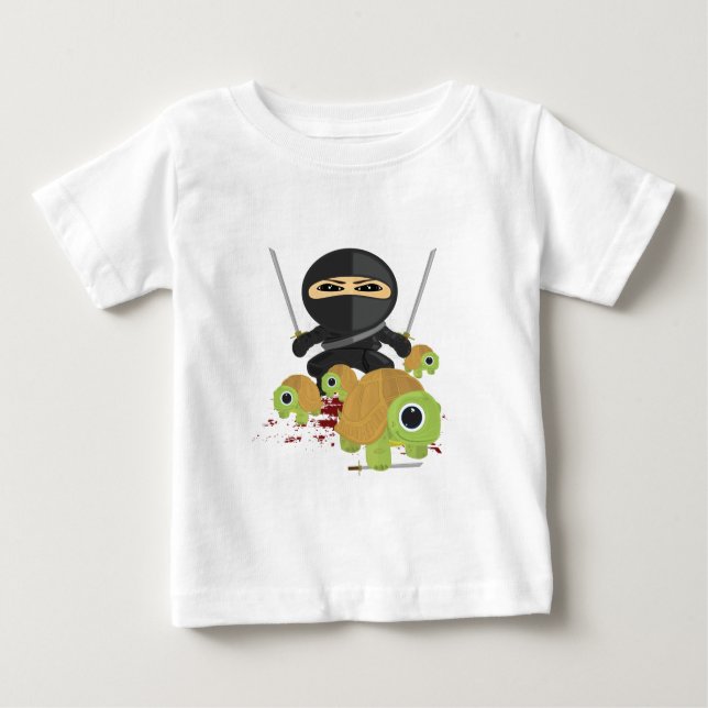 Ninja mit Schildkröten Baby T-shirt (Vorderseite)