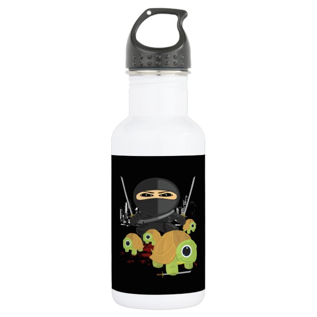 Ninja mit Schildkröten Trinkflasche (Vorderseite)