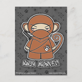 Ninja Monkey! Postkarte