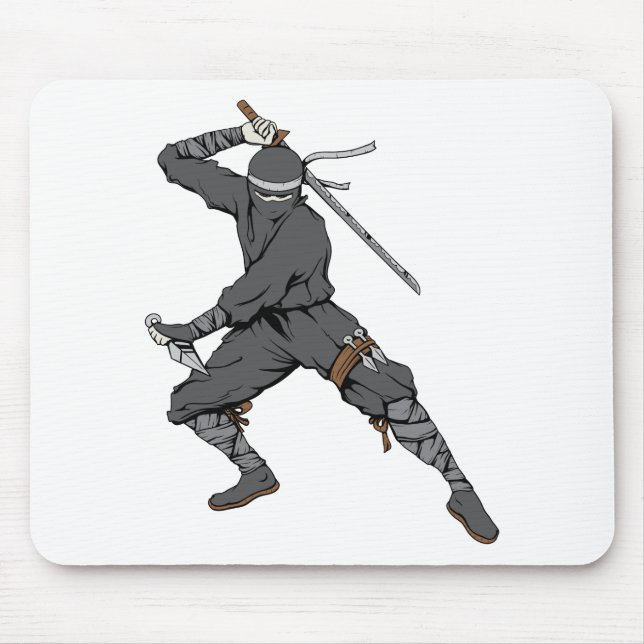 Ninja ~ Ninjas 2 Martial Arts Warrior Fantasy Art Mousepad (Vorne)