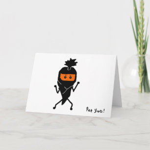 Ninja Ninjin Greeting Card Karte