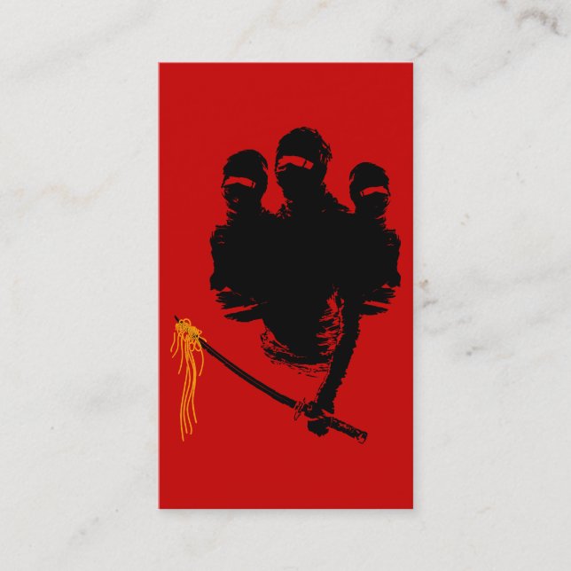 ninja Nudeln Visitenkarte (Vorderseite)