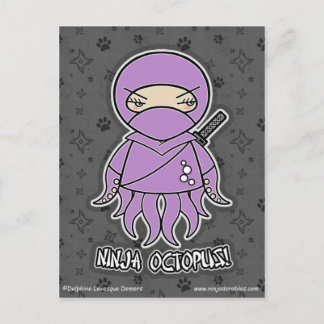 Ninja Octopus! Postkarte