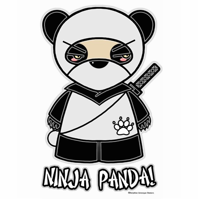 Ninja Panda! Foto-Skulptur Freistehende Fotoskulptur (Vorne)