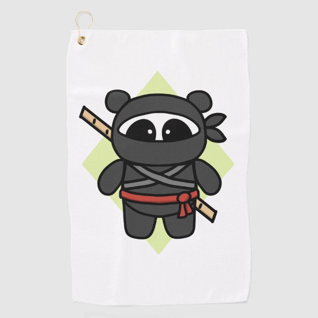 Ninja Panda von Amanda Roos Golfhandtuch (Vorderseite)