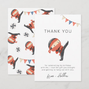 Ninja Party Carte de remerciements