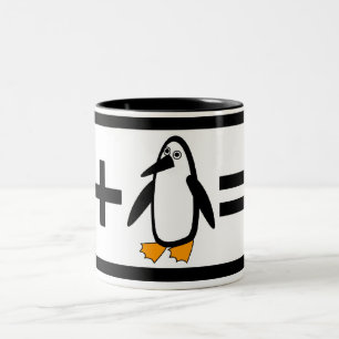Ninja Penguin-Tasse Zweifarbige Tasse