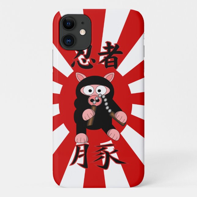 Ninja Pig Red Sternexplosion Case-Mate iPhone Hülle (Rückseite)