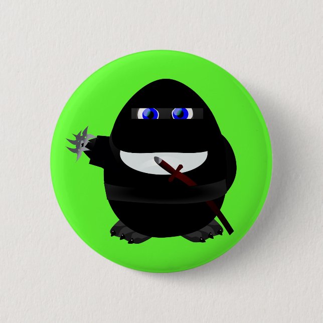 Ninja Pinguin Button (Vorderseite)