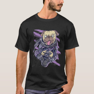 Ninja Pug Gamer 4 T-Shirt