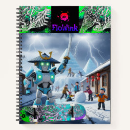 Ninja Robot Spiral Notebook Notizbuch