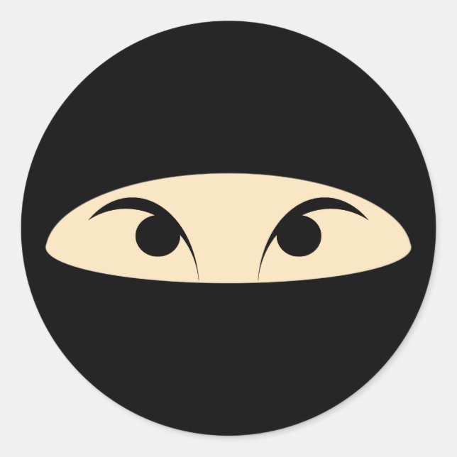 Ninja Runder Aufkleber (Vorderseite)