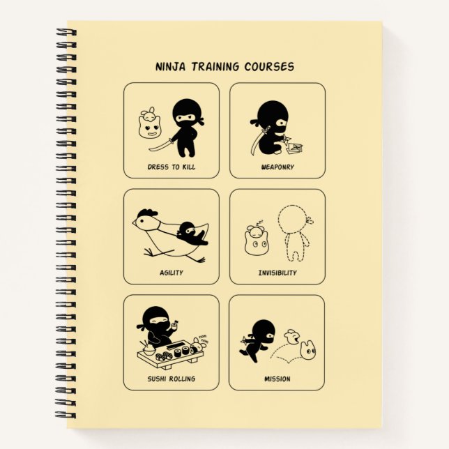 Ninja-Schulungen, benutzerdefinierte Farbe Notizbuch (Vorderseite)