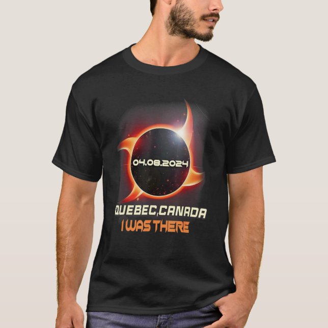 Ninja Shuriken Total Solar Eclipse 2024 Quebec Can T-Shirt (Vorderseite)