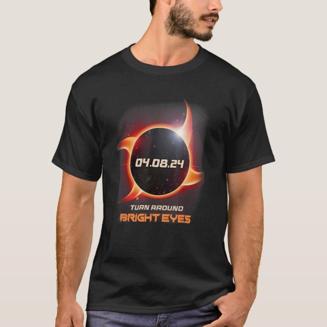 Ninja Shuriken Total Solar Eclipse dreht sich um B T-Shirt (Vorderseite)