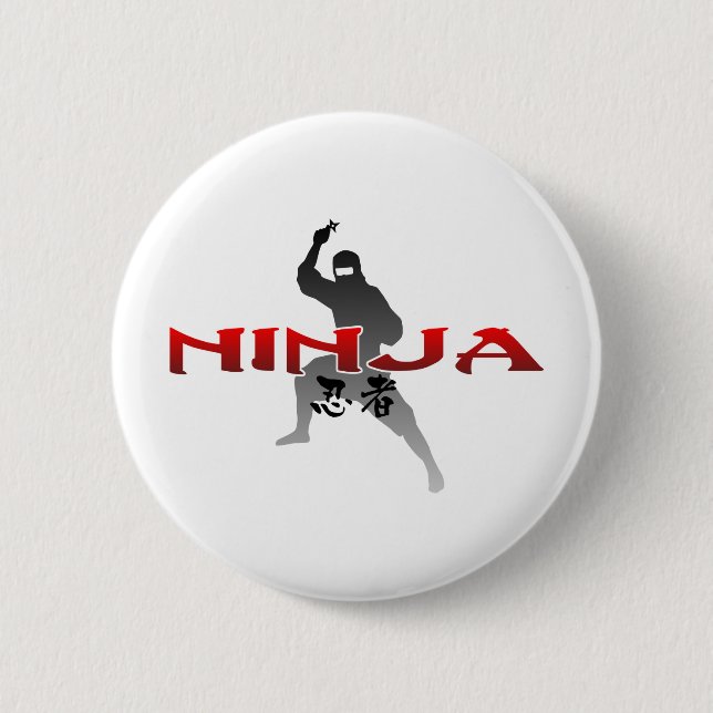 Ninja Silhouette Button (Vorderseite)