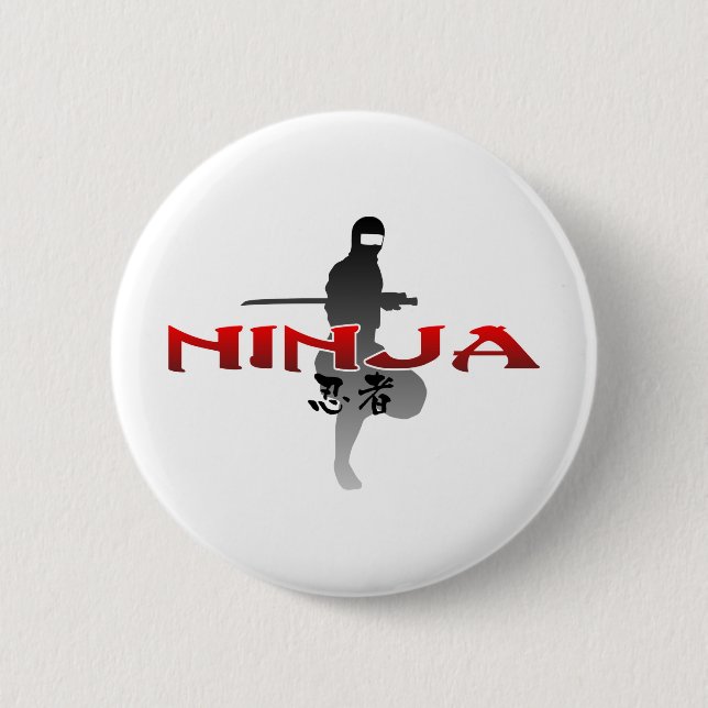Ninja Silhouette Button (Vorderseite)