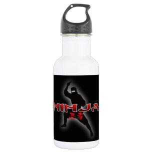 Ninja Silhouette Edelstahlflasche