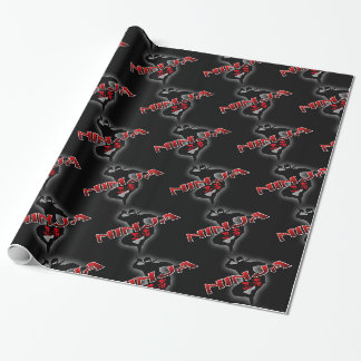 Ninja Silhouette Geschenkpapier