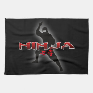 Ninja Silhouette Geschirrtuch