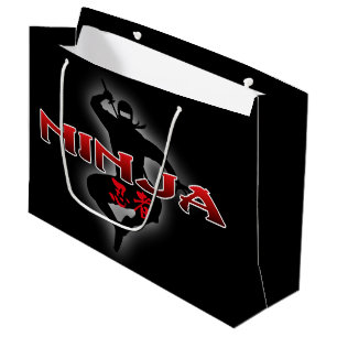 Ninja-Silhouette Große Geschenktüte