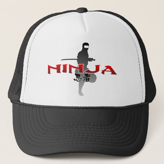 Ninja Silhouette Truckerkappe (Vorderseite)