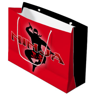 Ninja Silhouette Weihnachten Große Geschenktüte