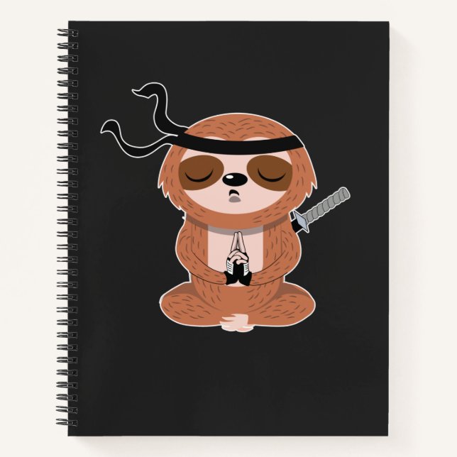 Ninja Sloth Notizbuch (Vorderseite)